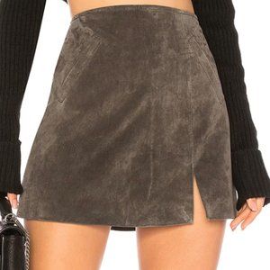 BLANKNYC Suede Mini Skirt French Grey Size 27